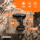 Taladro Destornillador Inalámbrico LERNEN + 1 Batería + Acc