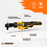 Llave Chicharra eléctrica Inalámbrica PRO + 2 baterías + 6 dados Lernen