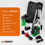 Nivel Laser Profesional 12 Líneas LERNEN + Maletín + Trípode