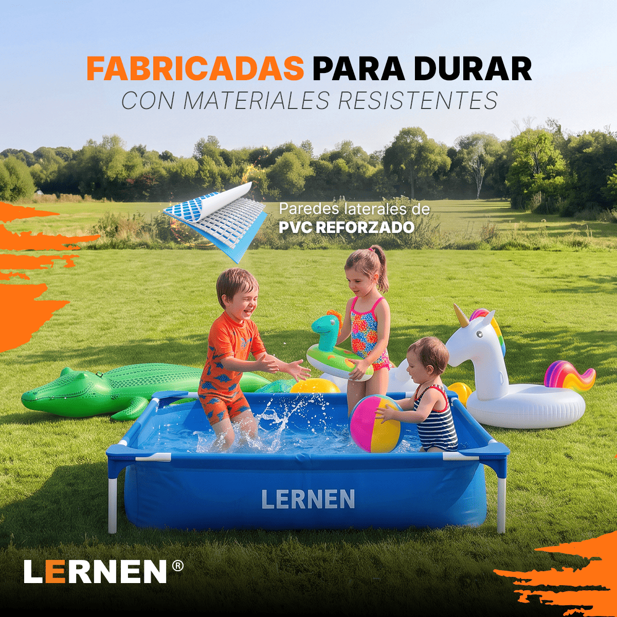 Piscina Estructural Cuadrada 150x150x50 Lernen