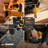 Pack Taladro Inalámbrico Percutor + Set 246 Brocas