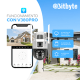 Cámara de seguridad Solar Wifi Exterior Impermeable 6MP