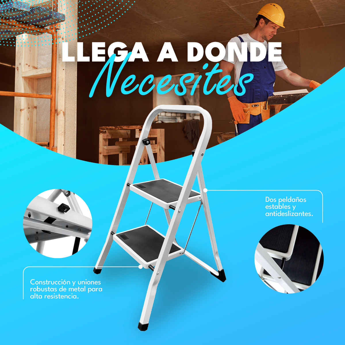 Escalera de aluminio tijera Homen