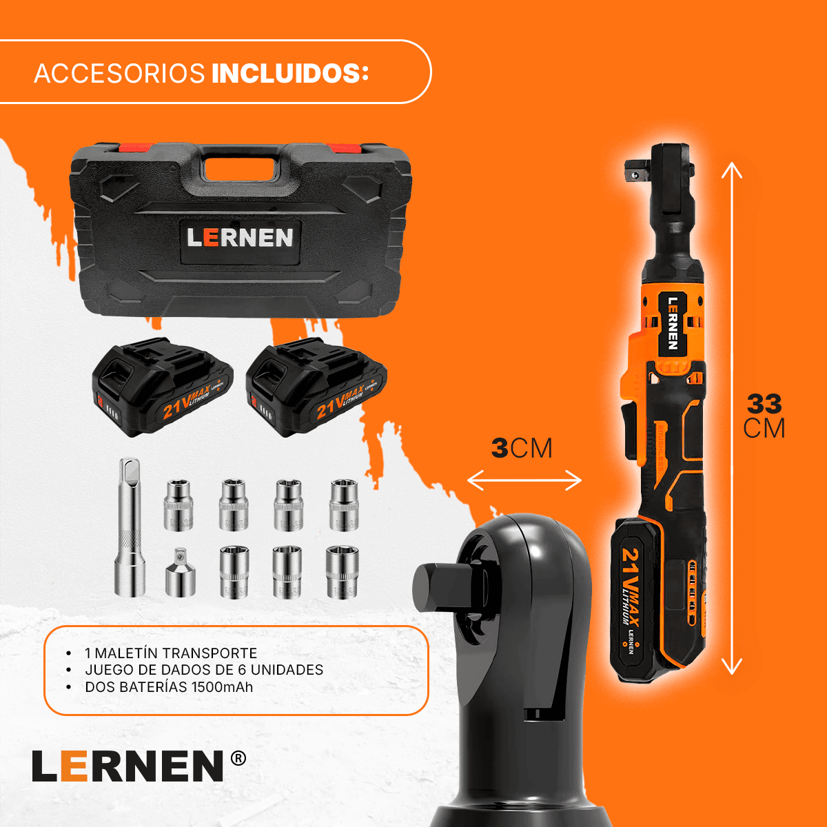 Llave Chicharra eléctrica Inalámbrica + 2 baterías + 6 dados Lernen
