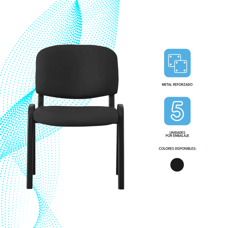 Silla de Visita ISO Modelo: 5SESPERAEC - Pack 5 unidades Homen