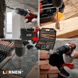 Pack Taladro Percutor + Set 246 Brocas