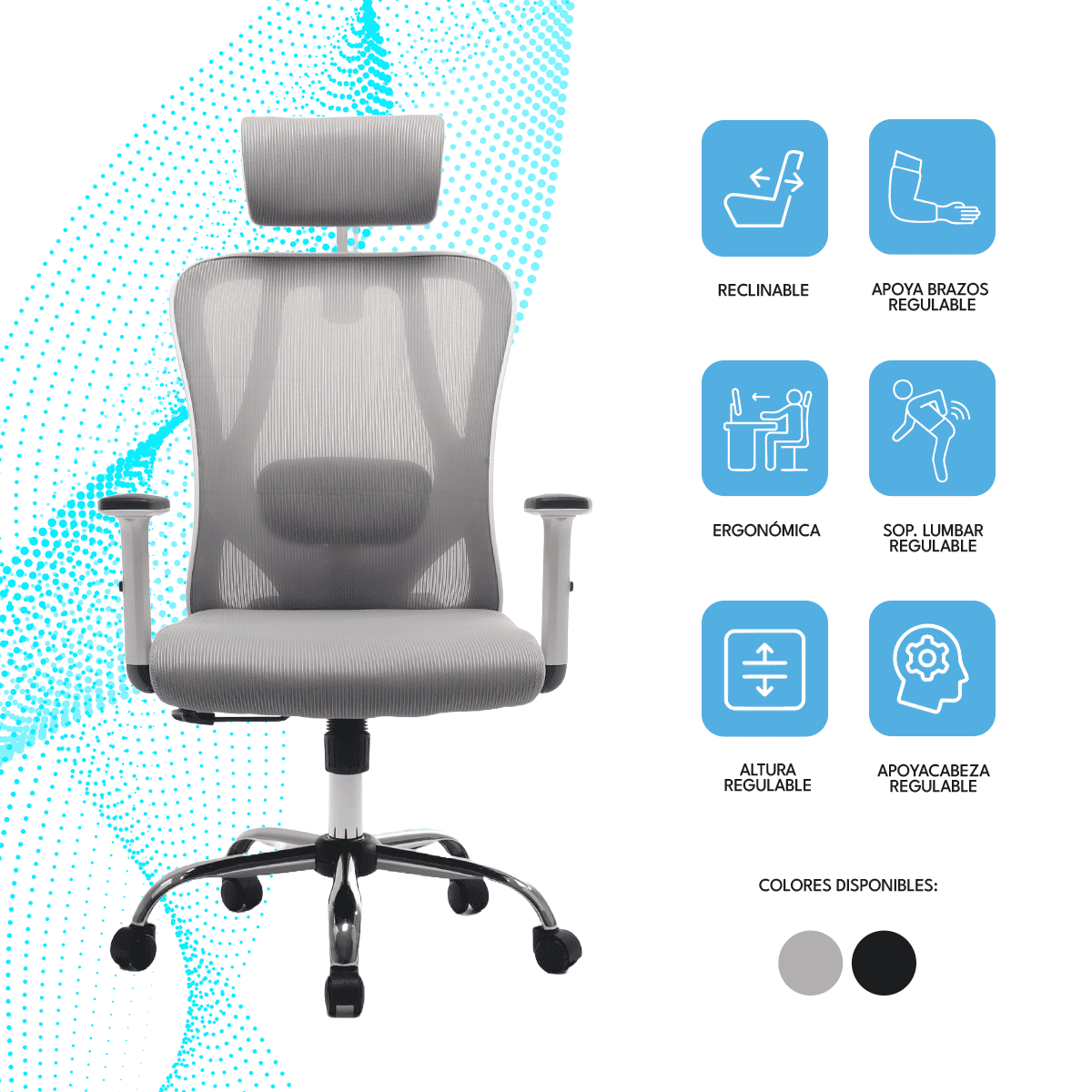 Silla De Oficina SOERME PRO GRIS Homen