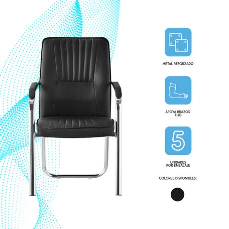 Silla de Visita ISO Pro Modelo: 5SESPERA - Pack 5 unidades Homen