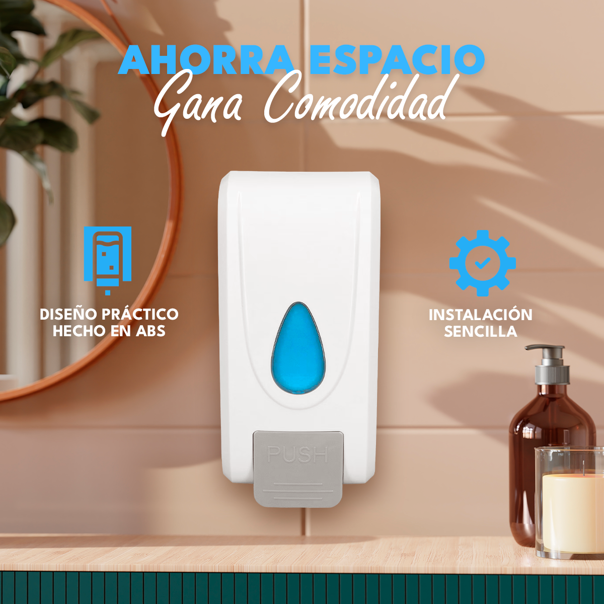 Dispensador de Jabón Manual para Pared