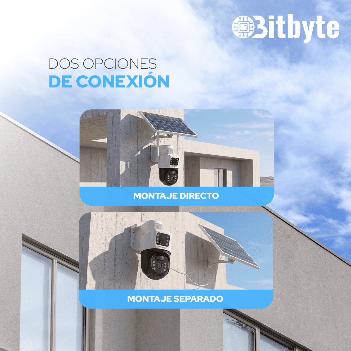 Cámara de seguridad Solar Wifi Exterior Impermeable 6MP