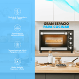 Horno Eléctrico Homen 60 Lt 2.000 W
