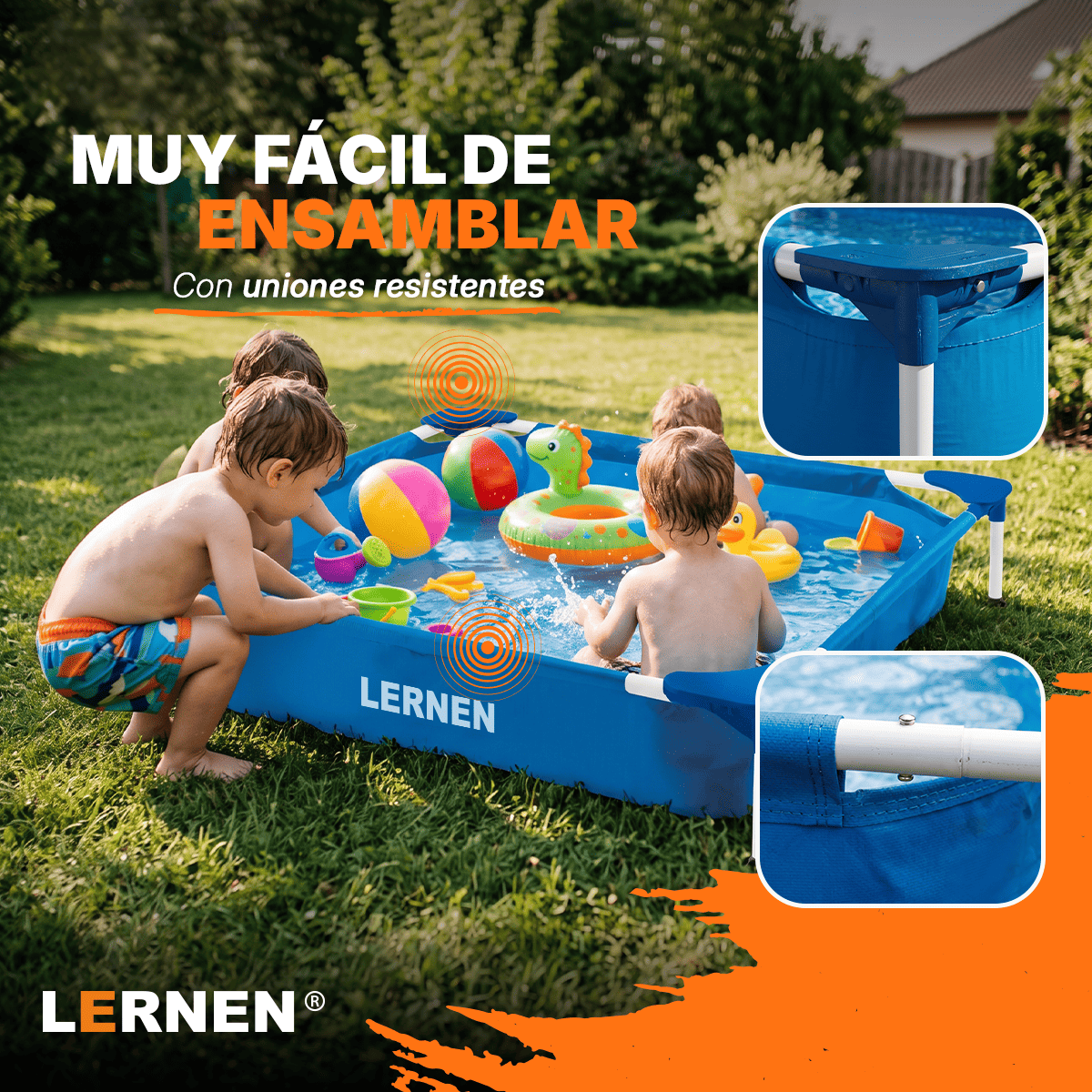 Piscina Estructural Cuadrada 150x150x50 Lernen