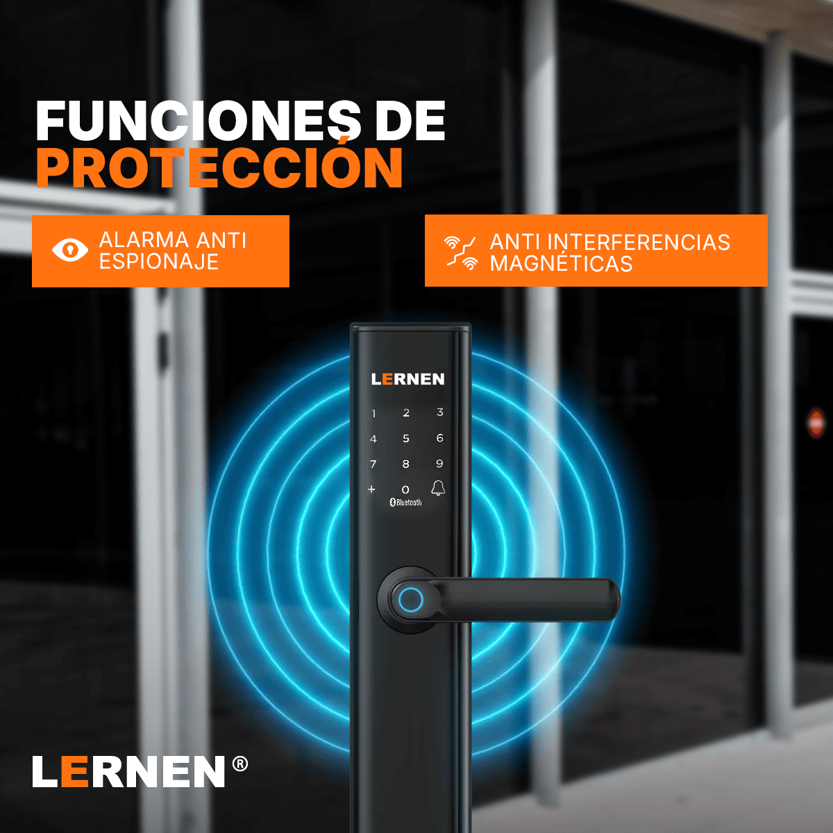 Cerradura Inteligente Digital Electrónica EC Lernen + App Tuya + Bluetooth