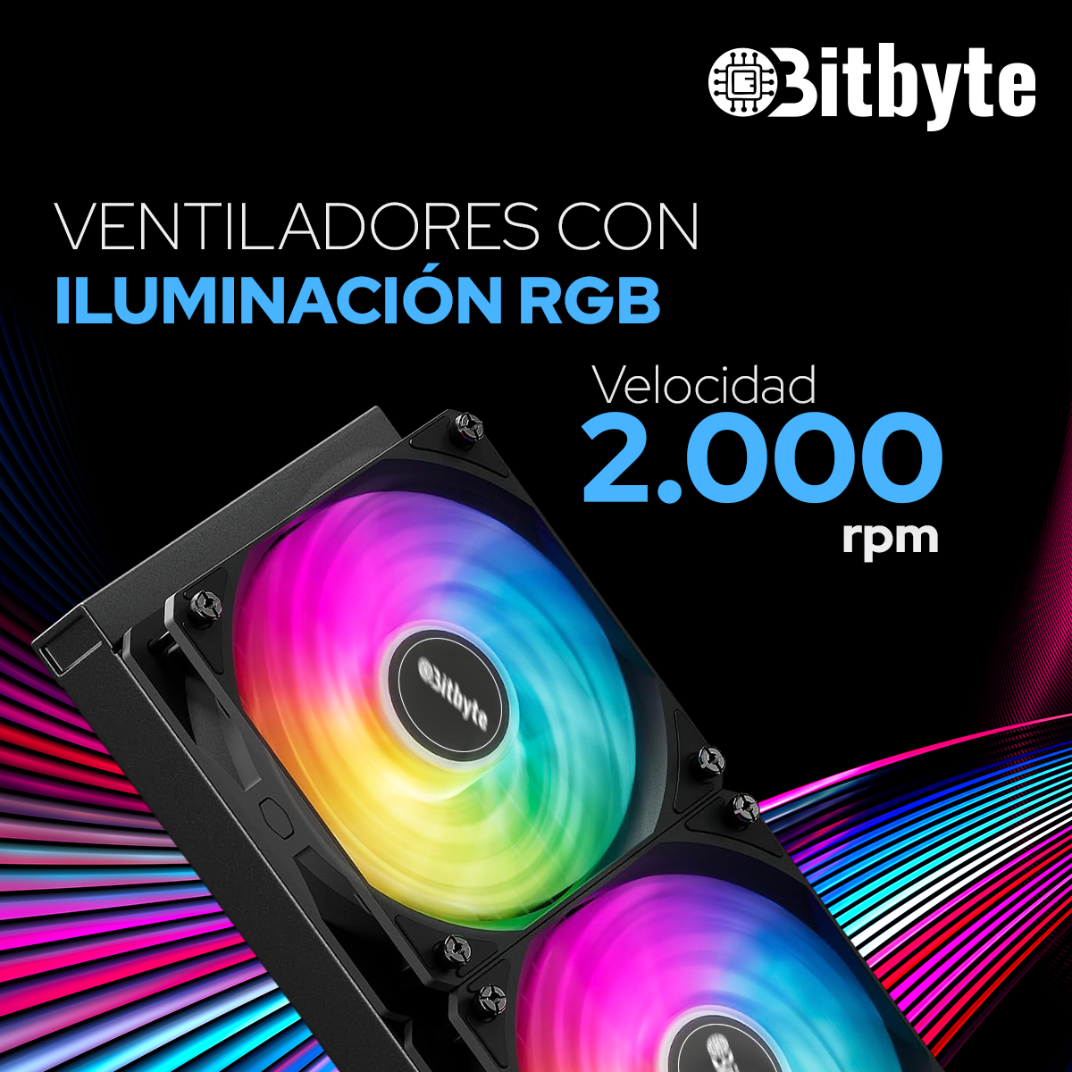 Refrigeración Líquida AIO ARGB PWM 240mm Bitbyte para Intel y AMD