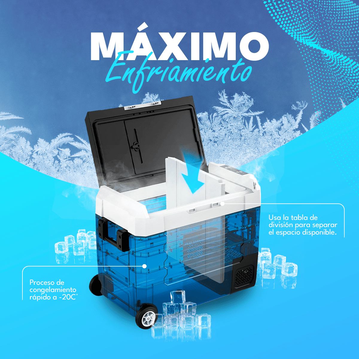 Cooler portátil Eléctrico con Ruedas Homen 35 Litros EA35C