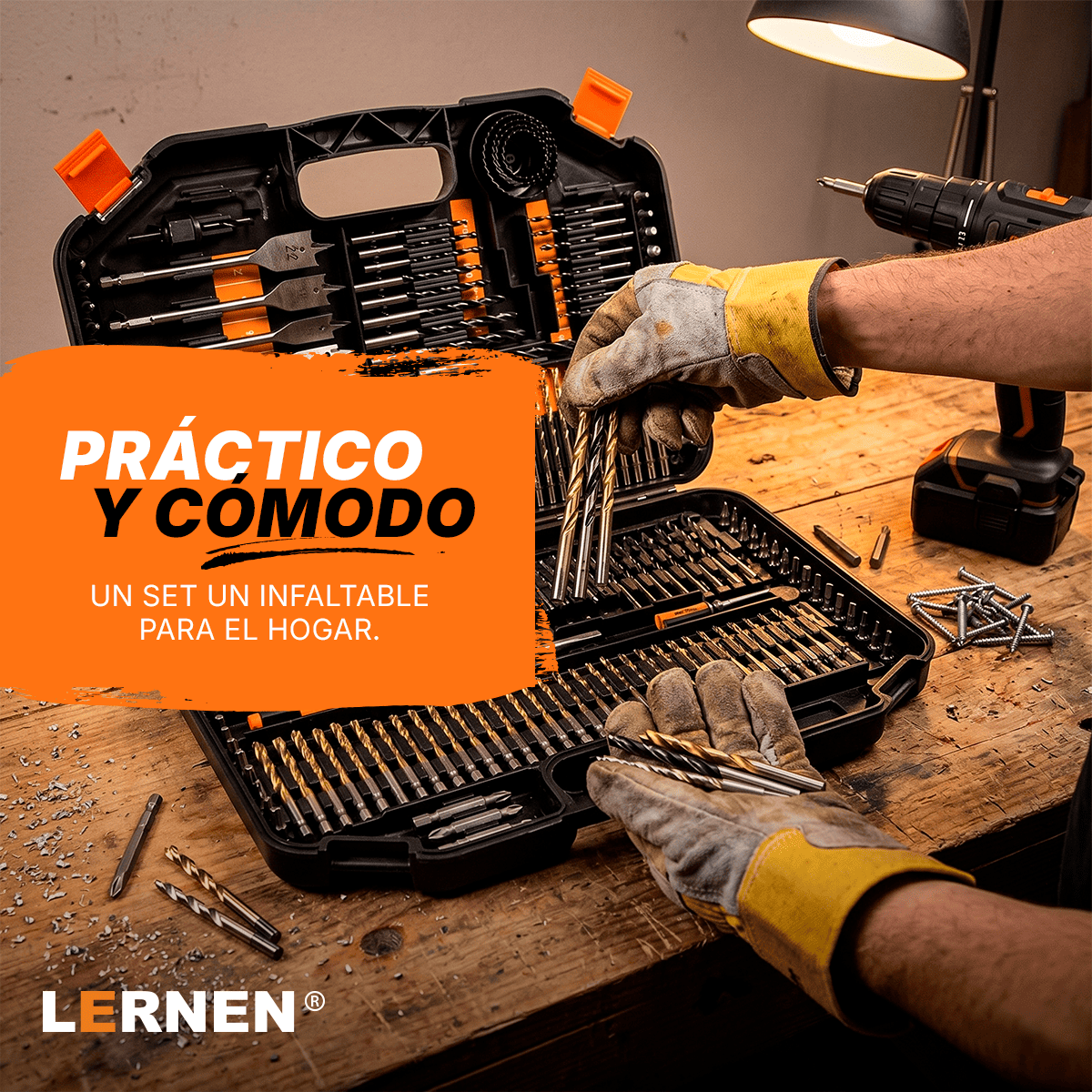 Maletín De 246 Puntas De Taladro, Brocas y Dados