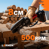 Motosierra Podadora Eléctrica 4 pulgadas LERNEN + 2 Baterías