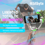 Estabilizador Gimbal Inteligente con Seguimiento Facial IA y Luz LED