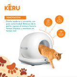 Arenero Inteligente Automático WiFi para Gatos con App - Autolimpiante Keru