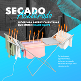 Tendedero Plegable Eléctrico Colgador Para Secar Ropa