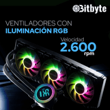 Refrigeración Líquida AIO ARGB PWM 360mm Bitbyte para Intel y AMD