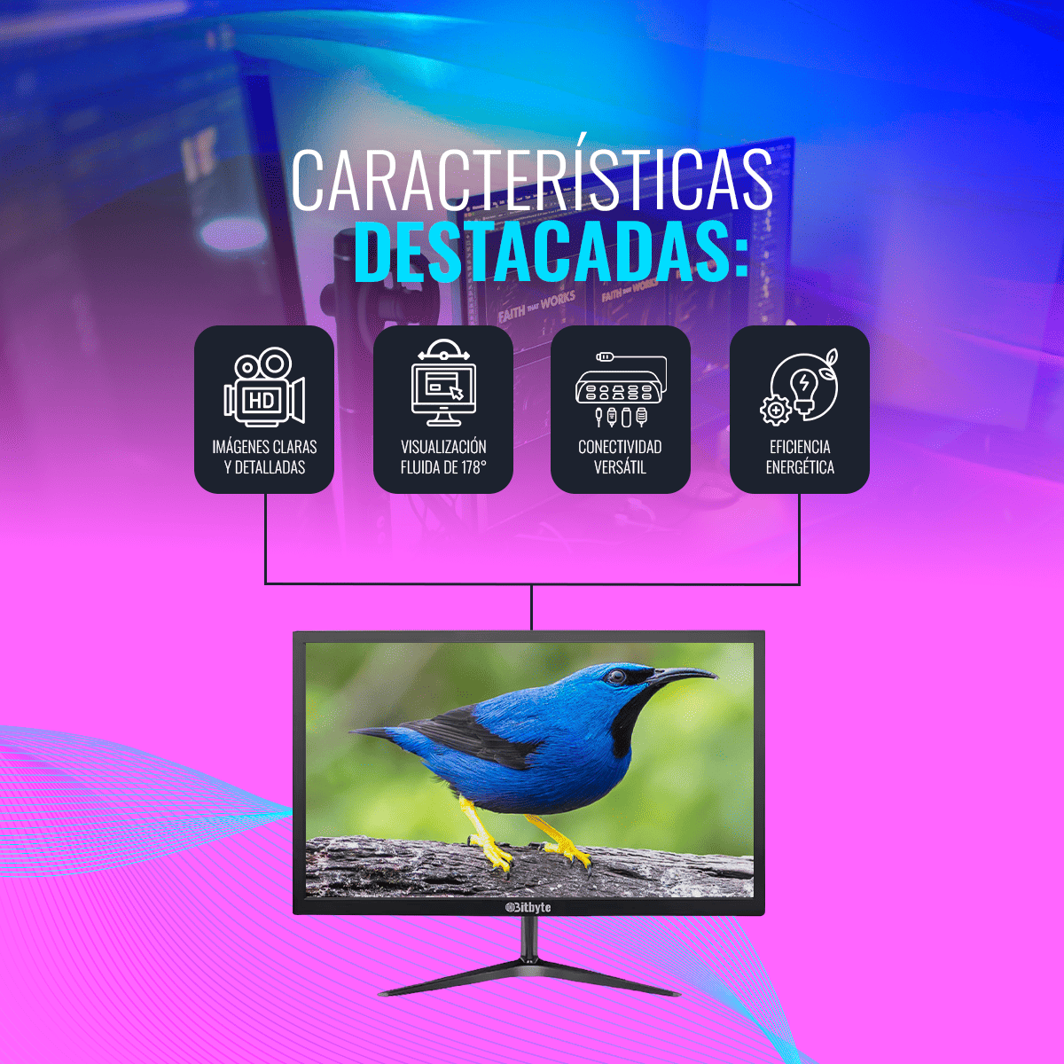 Monitor Bitbyte 24″ Full HD (1920×1080)