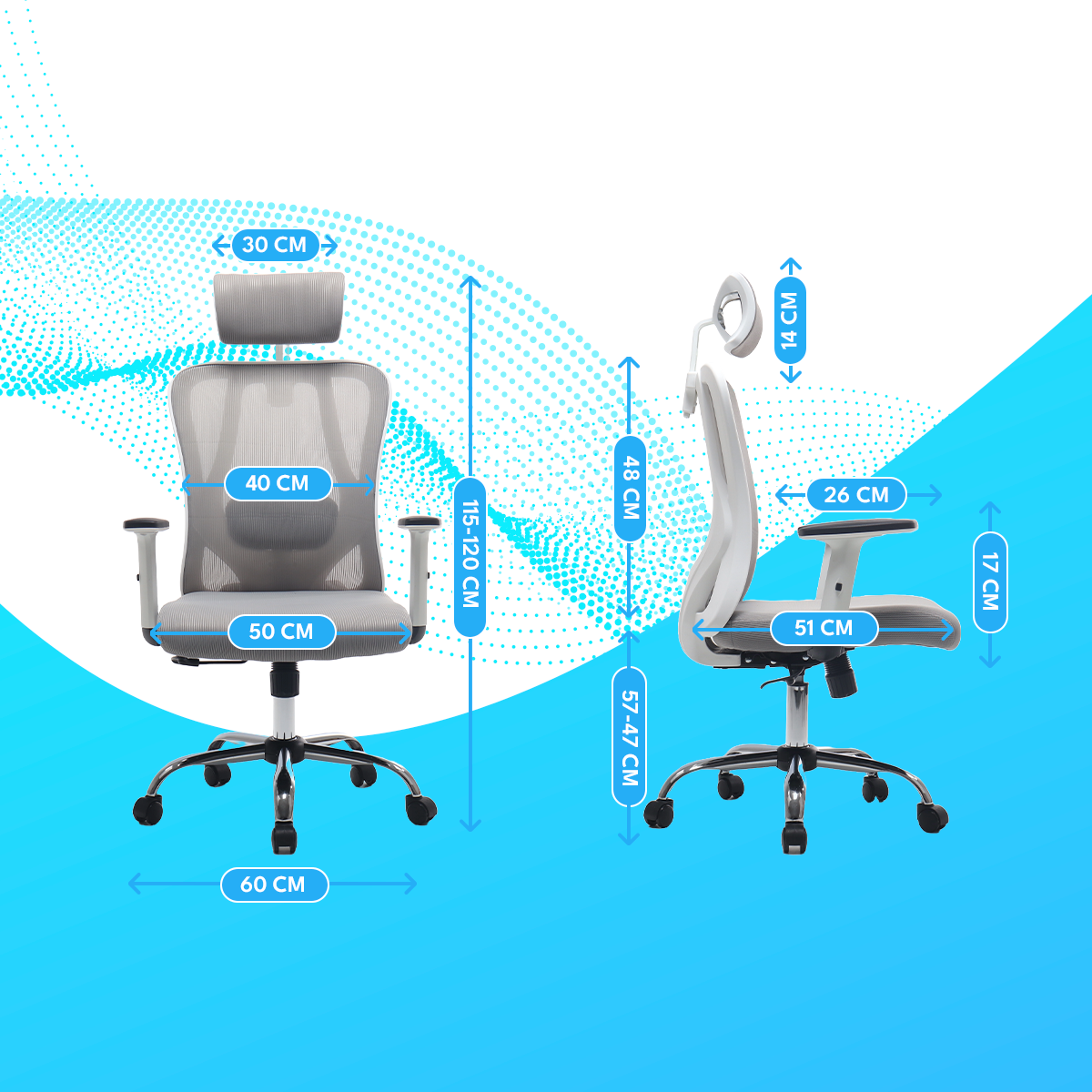 Silla De Oficina SOERME PRO GRIS