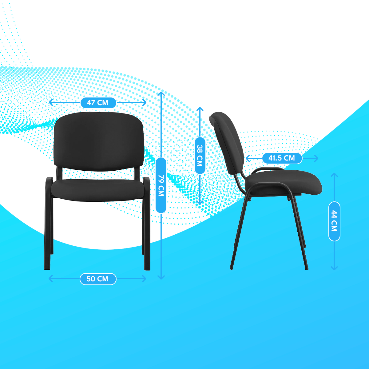 Silla de Visita ISO Modelo: 5SESPERAEC - Pack 5 unidades