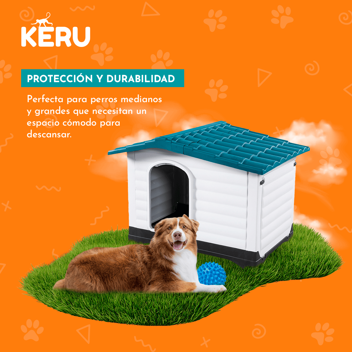 Casa para Perro Rectangular Keru