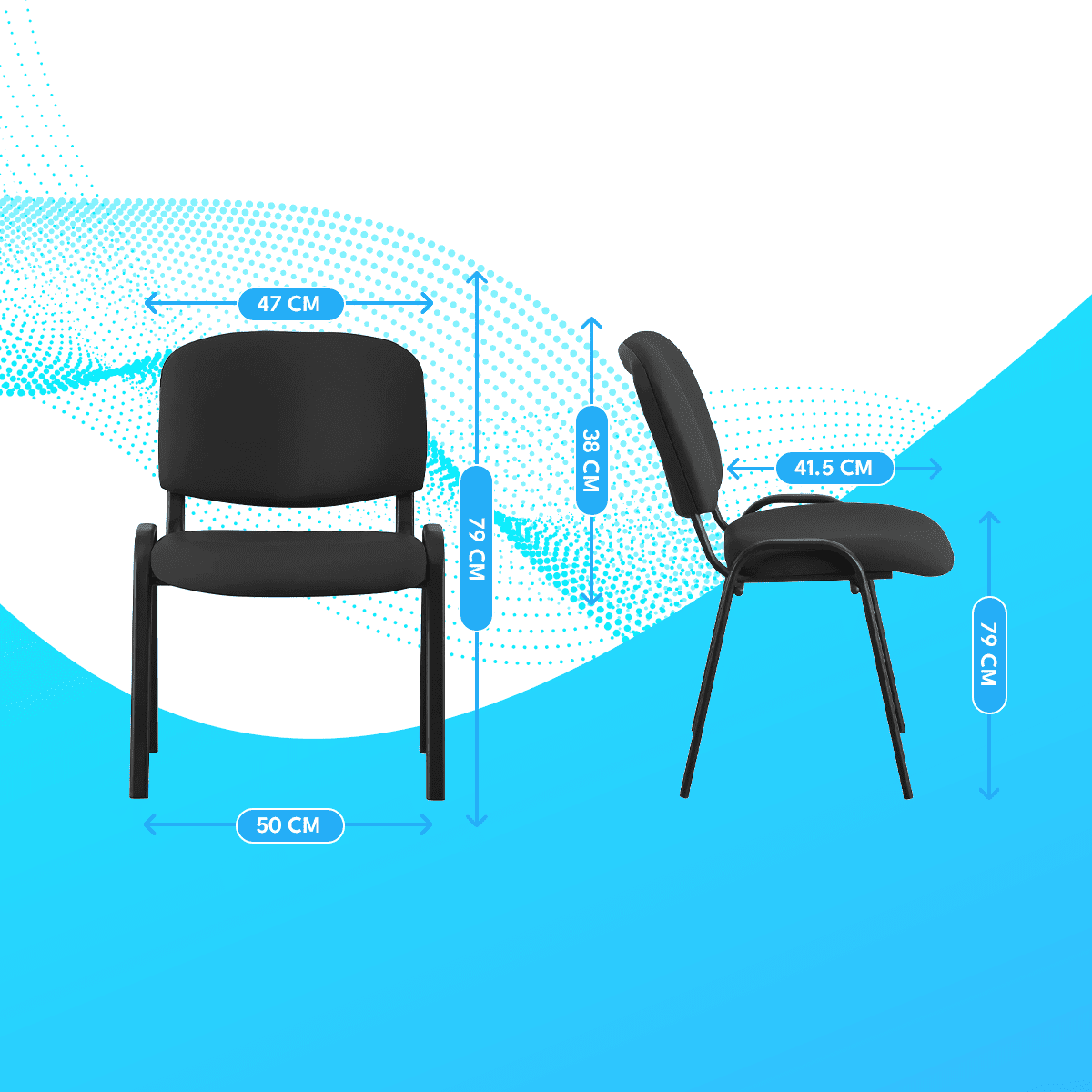 Silla de Visita ISO Modelo: 5SESPERAEC - Pack 5 unidades Homen