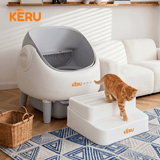 Escalera Para Arenero Gato KERU 2 Niveles Atrapa Arena