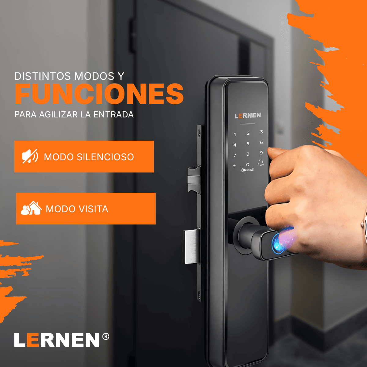 Cerradura Inteligente Digital Electrónica EC Lernen + App Tuya + Bluetooth