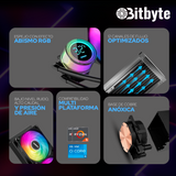 Refrigeración Líquida AIO ARGB PWM 360mm Bitbyte para Intel y AMD