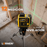 Nivel Laser Profesional 16 Líneas LERNEN + Maletín + Trípode