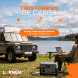 Estación de Energía Portátil Lernen 1500w para Emergencias y Camping en Chile