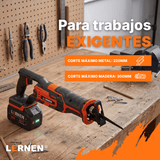 Sierra Sable Reciproca PRO Inalámbrica Lernen + 2 Baterías + 5 Sierras