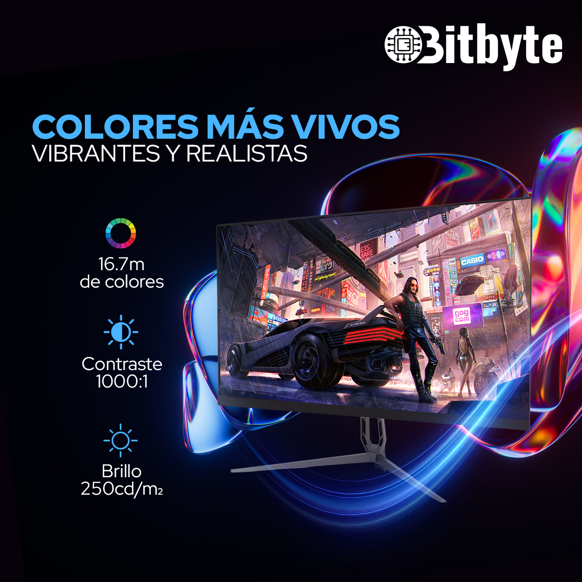 Monitor Gamer 24" Pulgadas Full HD 180Hz 1ms HDMI Bitbyte