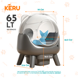 Arenero Inteligente Automático KERU EC Para Gatos Con App Y Conexión Wifi - Autolimpiante Keru