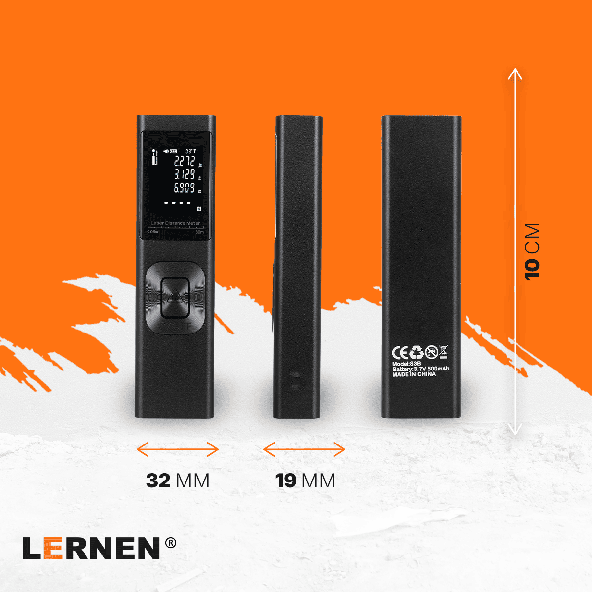 Medidor Láser Multifunción 60M 3 en 1 Lernen