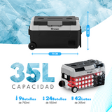 Cooler portátil Eléctrico con Ruedas Homen 35 Litros EA35C Homen