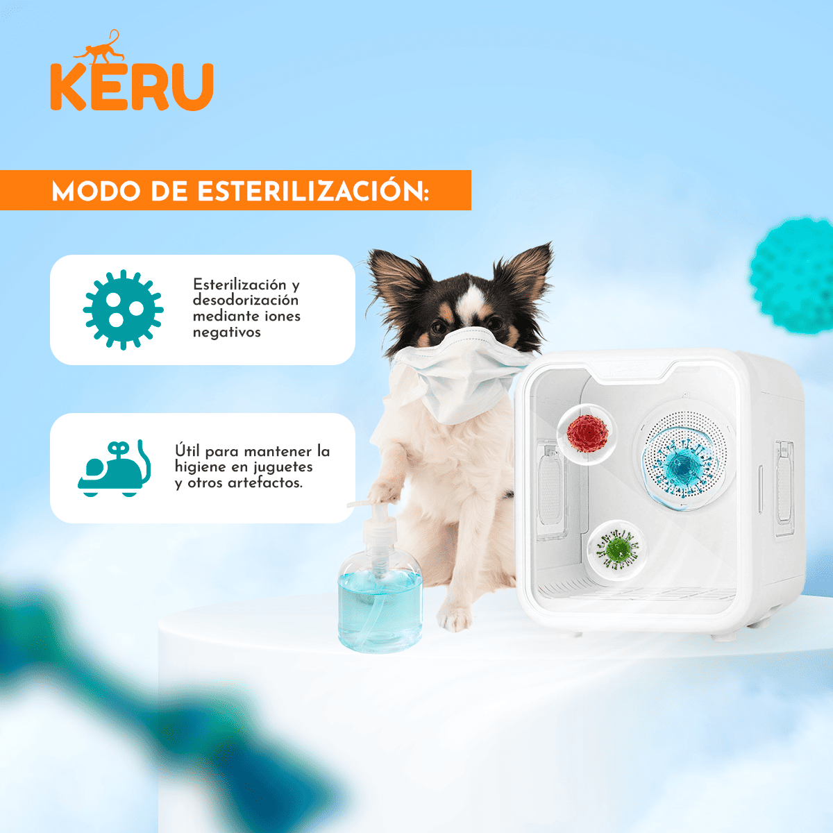 Caja Secadora Inteligente de Mascotas Silenciosa Keru