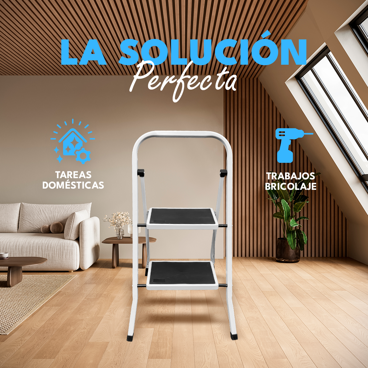 Escalera de aluminio tijera Homen