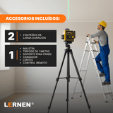 Nivel Laser Profesional 16 Líneas LERNEN + Maletín + Trípode Lernen