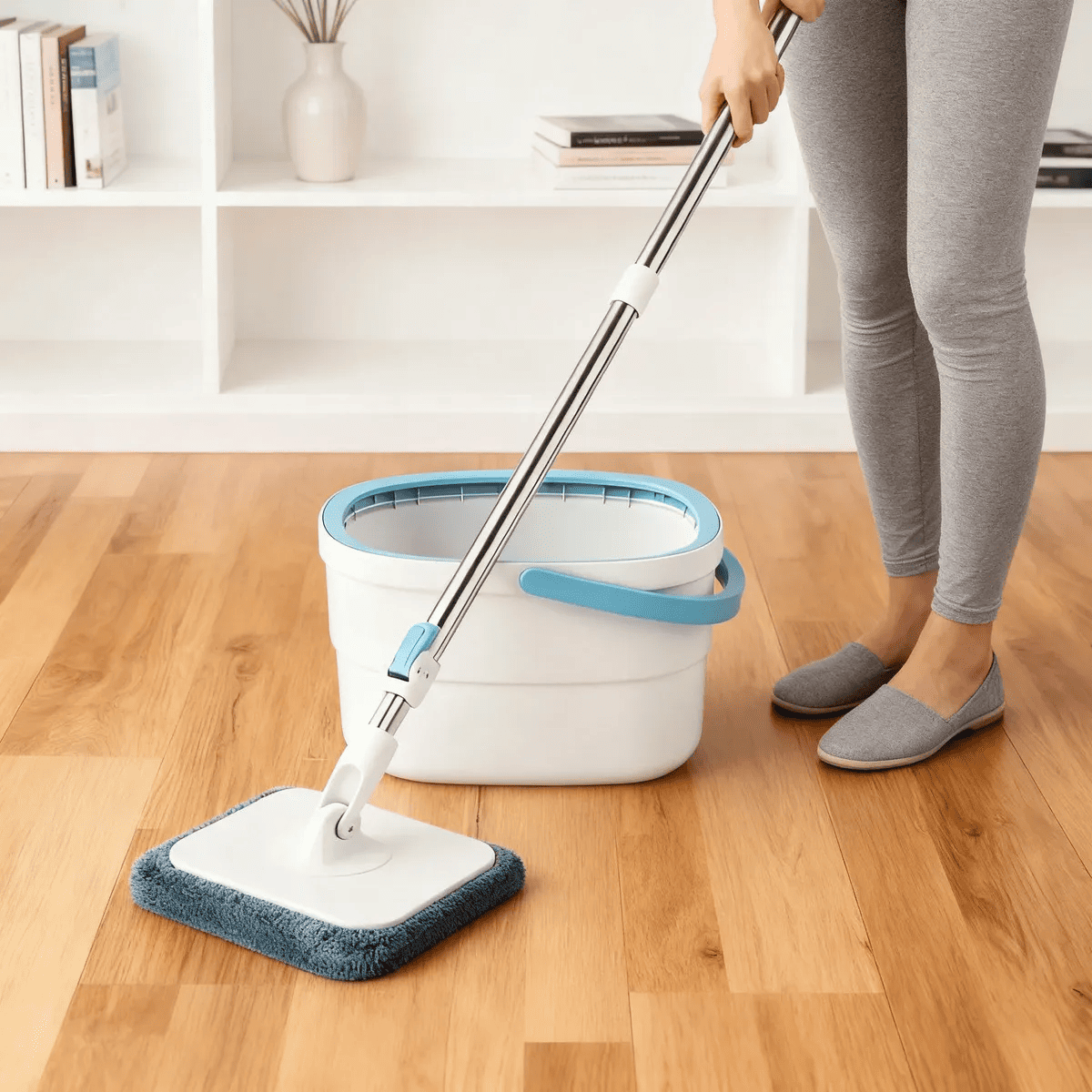 Trapeador Mopa 360 Con Balde Giratorio Centrifugo Microfibra