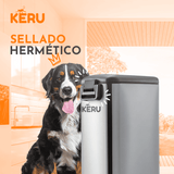 Contenedor Hermético para Alimento de Mascotas KERU 15 Litros Acero Inoxidable
