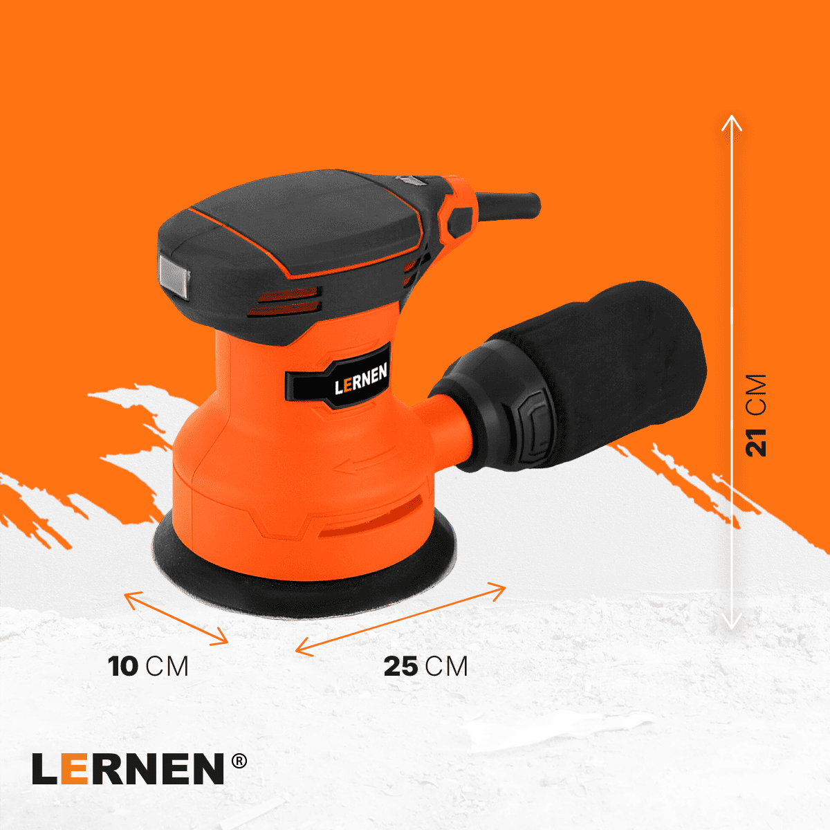 Lijadora Roto Orbital Lernen 350 W - Con Lijas De Repuesto Lernen