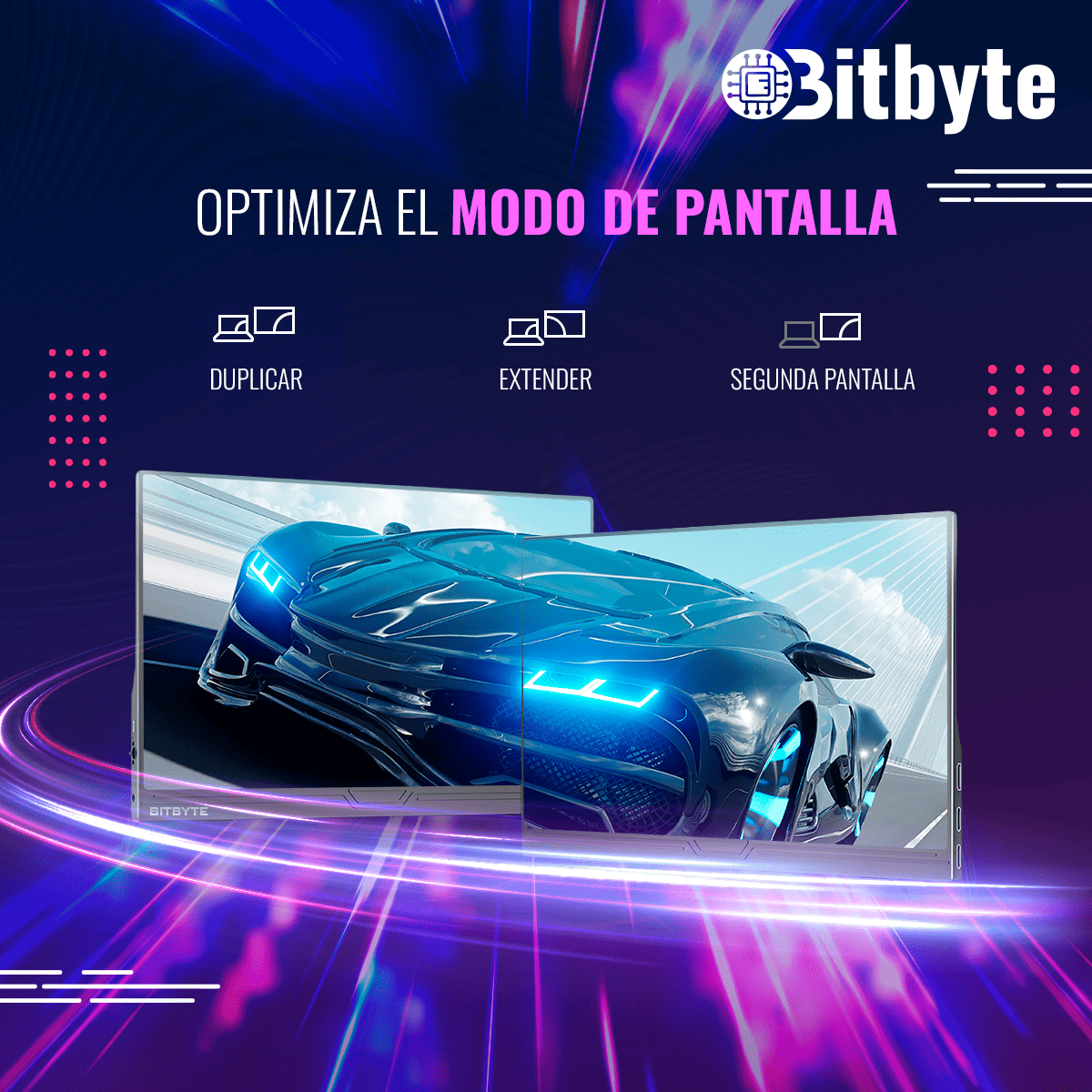 Monitor Portátil Bitbyte 15.6 Full Hd Ips Con Parlante Bitbyte