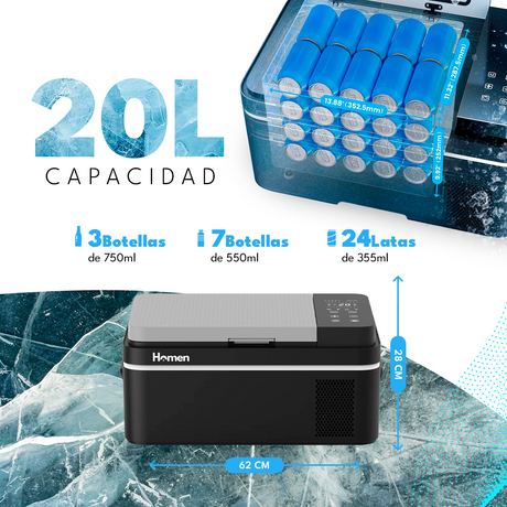 Cooler Portátil Inteligente 20 Litros Homen F005A-20 Homen