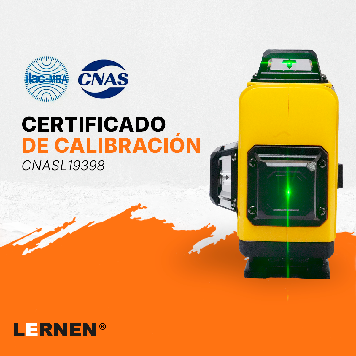 Nivel Laser Profesional 16 Líneas LERNEN + Maletín + Trípode