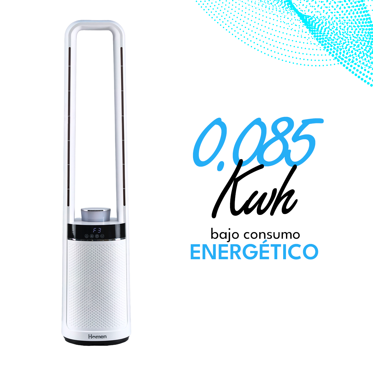 Ventilador Torre Homen 65W con Control Remoto